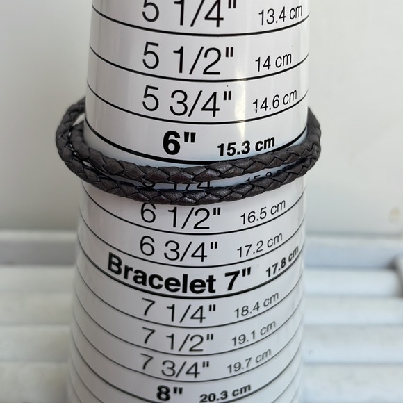 Pandora Double Braided Purple Leather Bracelet - Picture 4 of 4